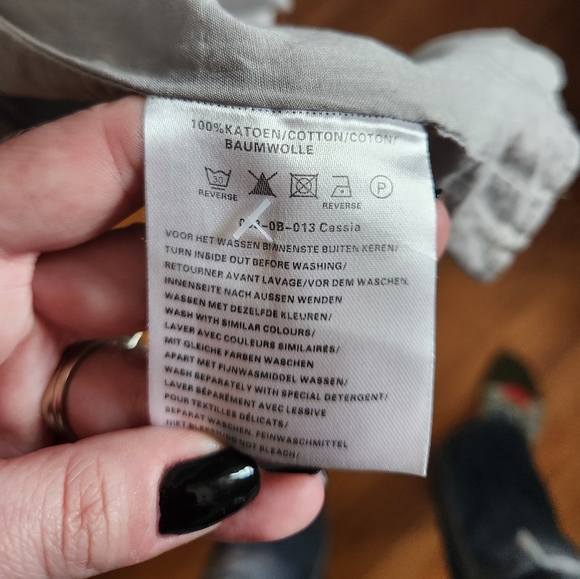 100% cotton NOT THE SAME brand summer midi dress, grey - Picture 13 of 13